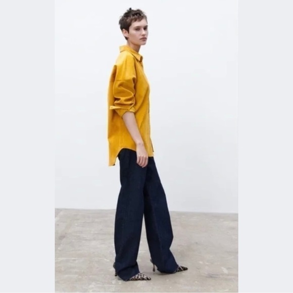 Zara Button Lined-waled Corduroy Shirt - Picture 4 of 12